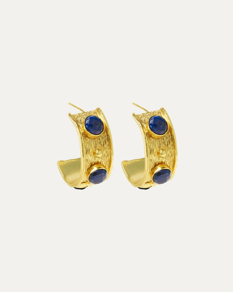 Cubist Lapis Drop Earrings | 14K gold |